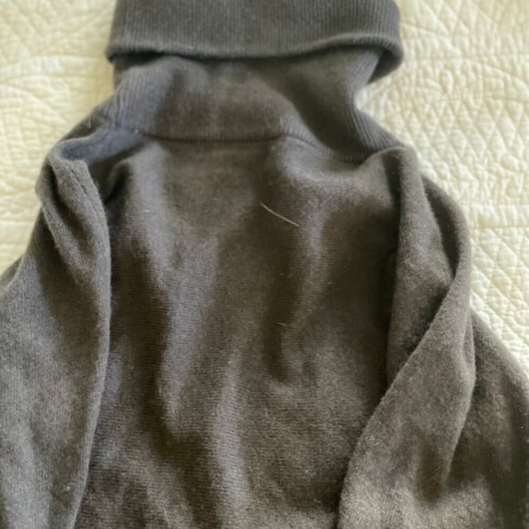Garnet Hill Oversized Cashmere/Wool Turtleneck Sweater Brown XS - Picture 2 of 11